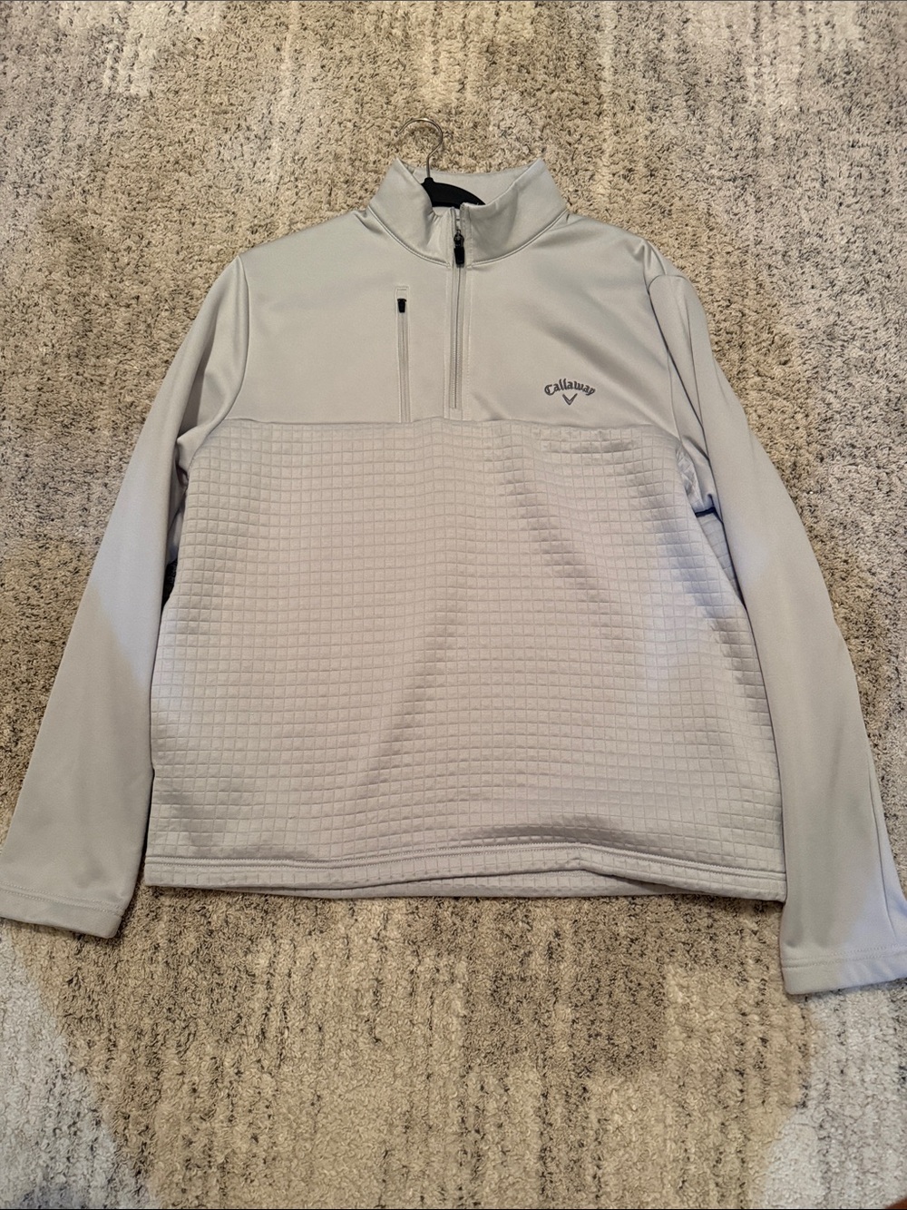 Callaway Men’s Light Gray Quarter-Zip Performance Pullover